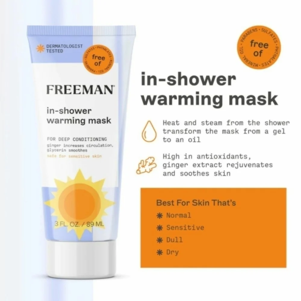 Freeman Ginger Extract In Shower Warming Facial Mask - 3 fl oz NWT